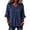 Blue, variant on Blouses for Women, Short Sleeves Button Down V Neck Summer Outdoor Stripes Sirts, S-2XL