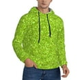 thumbnail image 2 of Wukai Lime green glitter Print Men Hoodies Fleece Sweatshirts Long Sleeve Sweaters Pullover Fall Outfits Winter Clothes-Medium, 2 of 7