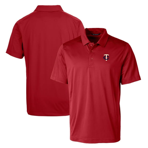 Men's Cutter & Buck Red Minnesota Twins Big & Tall Prospect Eco Textured Stretch Polo