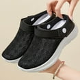 thumbnail image 6 of GUOBIOZIY Womens Mesh Slip On Shoes Backless Sneakers Knit Flats Non-Slip Walking Shoes（Black,7.5）, 6 of 7