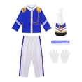 thumbnail image 3 of iiniim Unisex Girls Boys Marching Band Costume Uniform Sets Jacket Pants Mini Skirt Gloves Hat Outfit, 3 of 7