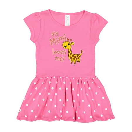 

Inktastic My Mimi Loves Me- Cute Giraffe Gift Baby Girl Dress