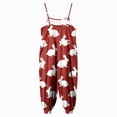 thumbnail image 4 of mgoYE Kids Jumpsuit Toddler Girls Easter Rabbit Carrot Prints Jumpsuit Suspender Trousers for Babys Outwear My First Easter Clothes(Red,9-10 Years), 4 of 6