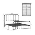 Weston Home Montgomery Spindle Metal Platform Queen Bed, Black