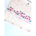 thumbnail image 2 of Pure Soft Jamdani Cotton Handwoven Khadi Scarf with Dazzling Swarovski Hotfix Crystals and Fringes, 2 of 11