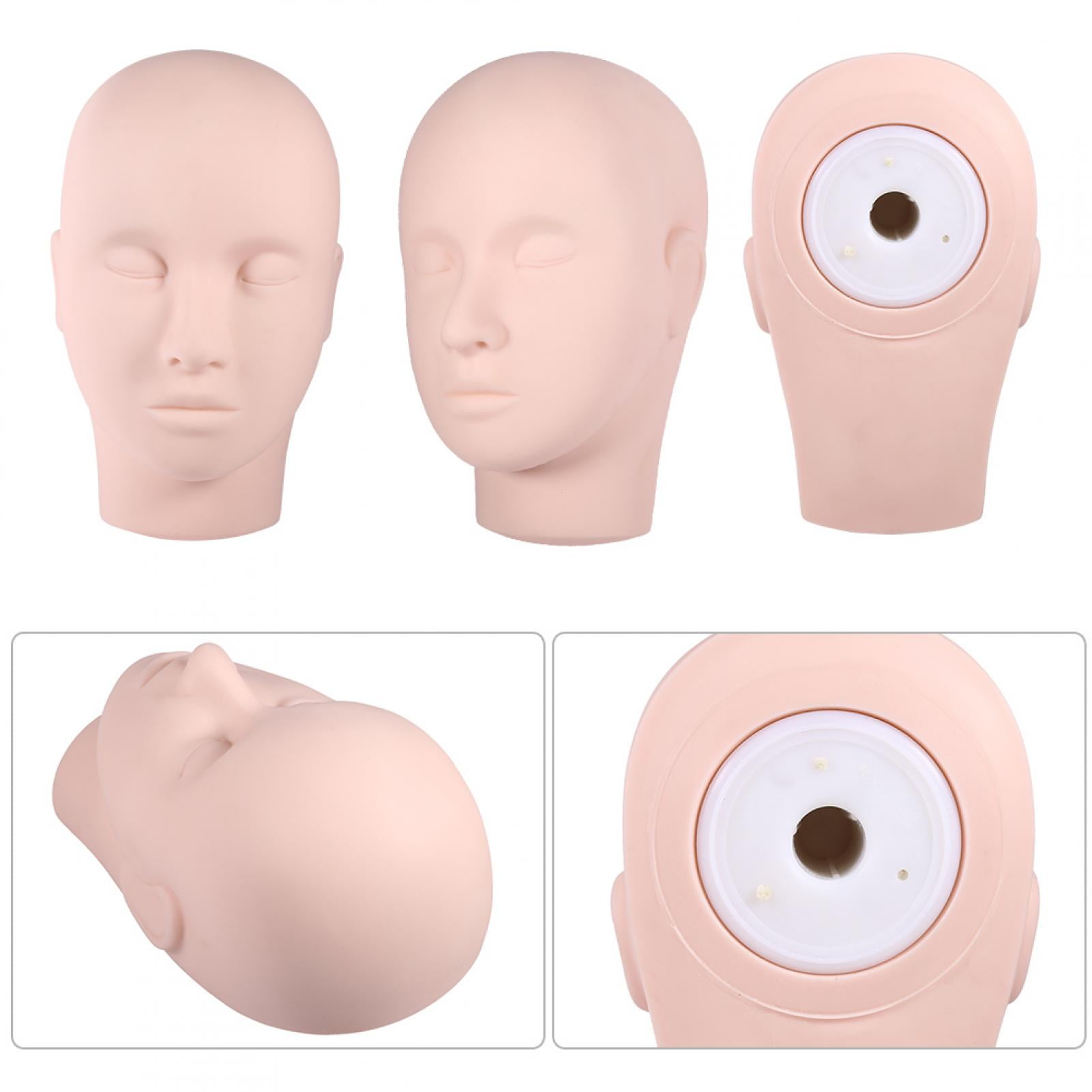 Mgaxyff 1PC Upgraded  Up Eyelash Eye Lashes Extensions Practice Mannequin Training Head Model, Makeup Practice Head,Mannequin Head