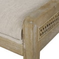 thumbnail image 5 of GDF Studio Wendell Rustic Fabric Upholstered Wood and Cane Dining Chairs, Set of 2, Beige and Natural, 5 of 8