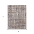 thumbnail image 6 of 7' X 10' Brown Tan And Ivory Abstract Distressed Area Rug, 6 of 6