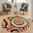 thumbnail image 4 of Teppich Homes Handmade Round Tufted Wool Rug 14x14 - Geometric Pattern Carpet for Living Room And Hallway, 4 of 7