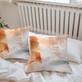 thumbnail image 5 of Abstract Oil Painting Outdoor Pillow Covers Pack of 2 Orange White Watercolor Modern Art Waterproof Throw Pillow Covers Decorative Cushion Cases for Patio Garden Tent Balcony Couch 26x26 inch, 5 of 8