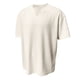 thumbnail image 4 of Camiseta de manga corta con cuello en V para hombre - Color liso a rayas, corte holgado, poliéster, tallas M-XXXXL, 4 of 4