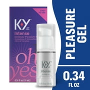 K-Y Intense Pleasure Gel Lube, Water Based Personal Lubricant For Sexual Wellness, Vaginal Moisturizer, 0.34 FL OZ
