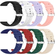 8-Pack Compatible with iTech Fusion 3 Smart Watch Bands, Soft Silicone Adjustable Wristband Straps Replacement Bands（24mm）