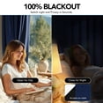 thumbnail image 5 of Deconovo Total Blackout Curtains for Kids Room and Living Room, 2 Panels with 8 Grommets, Thermal Insulated, 52"x84", Navy Blue, 5 of 10