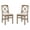 Washed Gray, variant on Linon Ervin Wood X-Back Set of 2 Dining Chairs Beige Padded Seat in White Finish