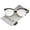 Black-Gold / Silver Mirror, variant on zeroUV Female Women's Oversize Half-Frame Colored Mirror Lens Cat Eye Sunglasses 58mm (Black-Gold / Gold Mirror) - 58mm
