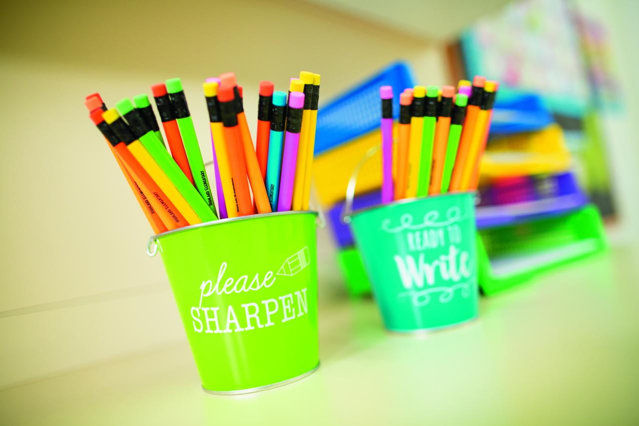 "Please Sharpen" & "Ready to Write" Pencil Buckets, Back To School