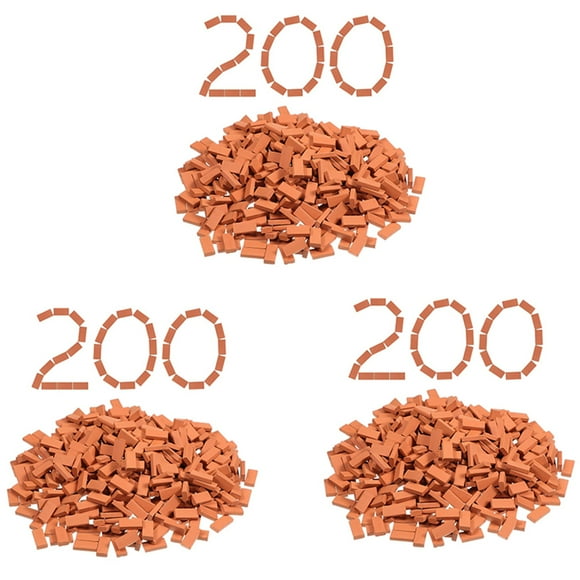 600 Pieces Mini Bricks for Landscaping Miniature Bricks Brick Wall Small Bricks for Garden Parts,1/35 Scale