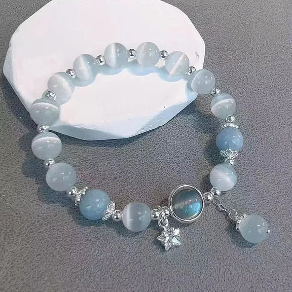 K-KED Cat's Eye Opal Crystal Star Moonlight Bracelet Women Delicate Jewelry Party Accessories-_