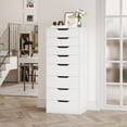 thumbnail image 3 of Homfa Vertical 8 Drawer Dresser, 44.5’‘H Modern Drawers Dresser for Bedroom Living Room, White, 3 of 8