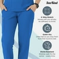 thumbnail image 3 of Sewkind Women’s Scrub Set Blue XS V-Neck Scrub Top and Jogger Pants 6 Pockets 100% Polyester Modern Fit, 3 of 6