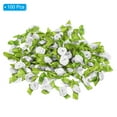 thumbnail image 3 of Uxcell 15mm Tiny Satin Ribbon Rose Fabric Flowers Embellishments Rosettes Applique White 50 Pcs, 3 of 6