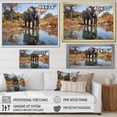 thumbnail image 4 of Designart "Reflecting Elephants" Animals Floater Framed Wall Decor, 4 of 7