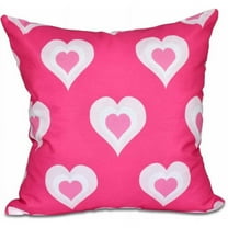 Simply Daisy 16" x 16" Valentine Print Pillow, Pink