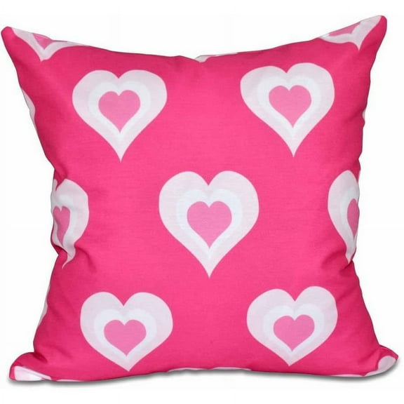 Simply Daisy 16" x 16" Valentine Print Pillow, Pink