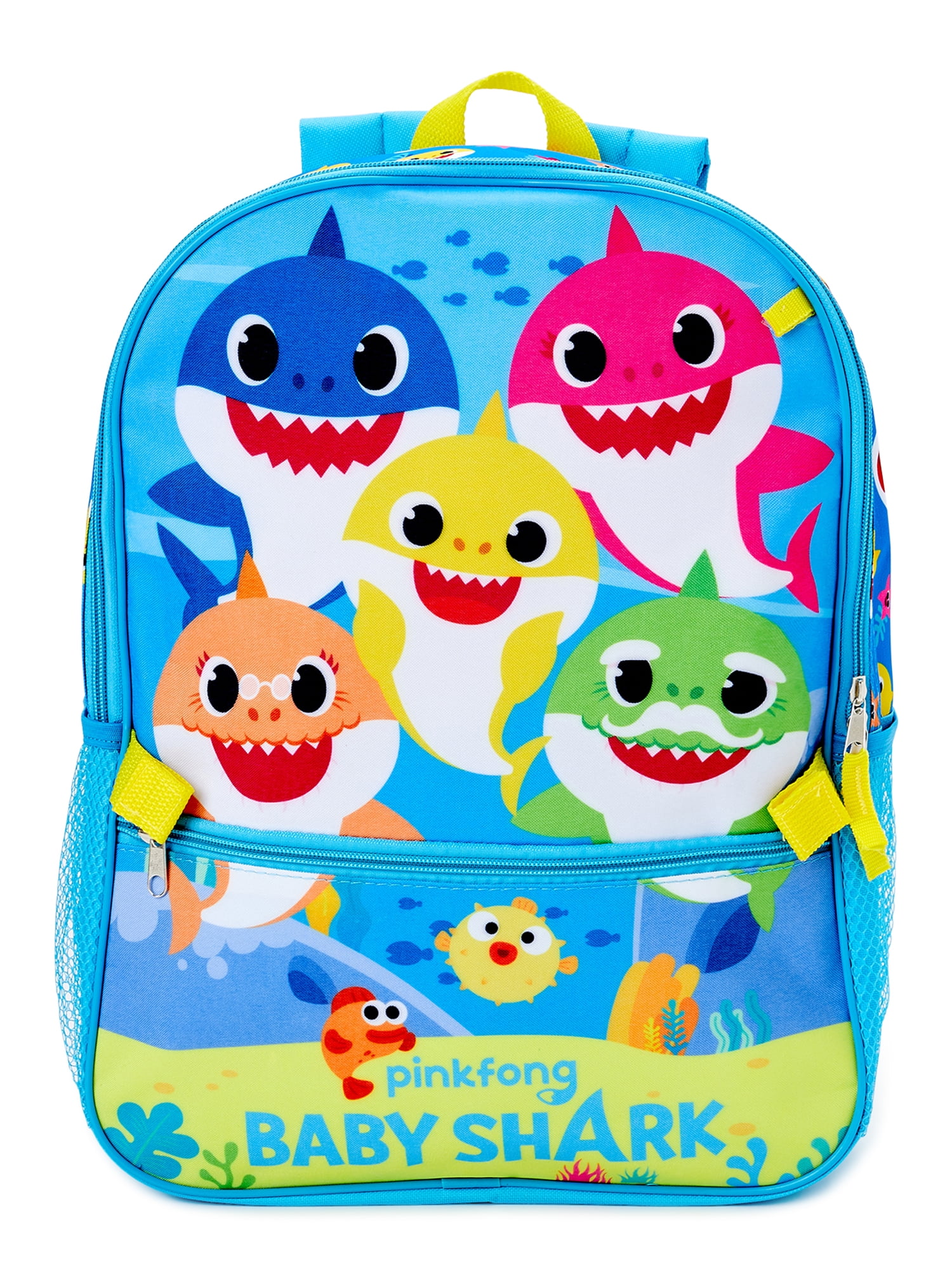 shark backpack and lunchbox