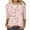 Pink, variant on WXLWZYWL Fall Tops for Women 3/4 Sleeve Crewneck Cute Shirts Casual Trendy Daisy Print Blouses Casual T Shirt 2024