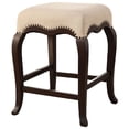 thumbnail image 1 of ACME Kakabel Counter Height Stool in Cream Fabric and Espresso, 1 of 1