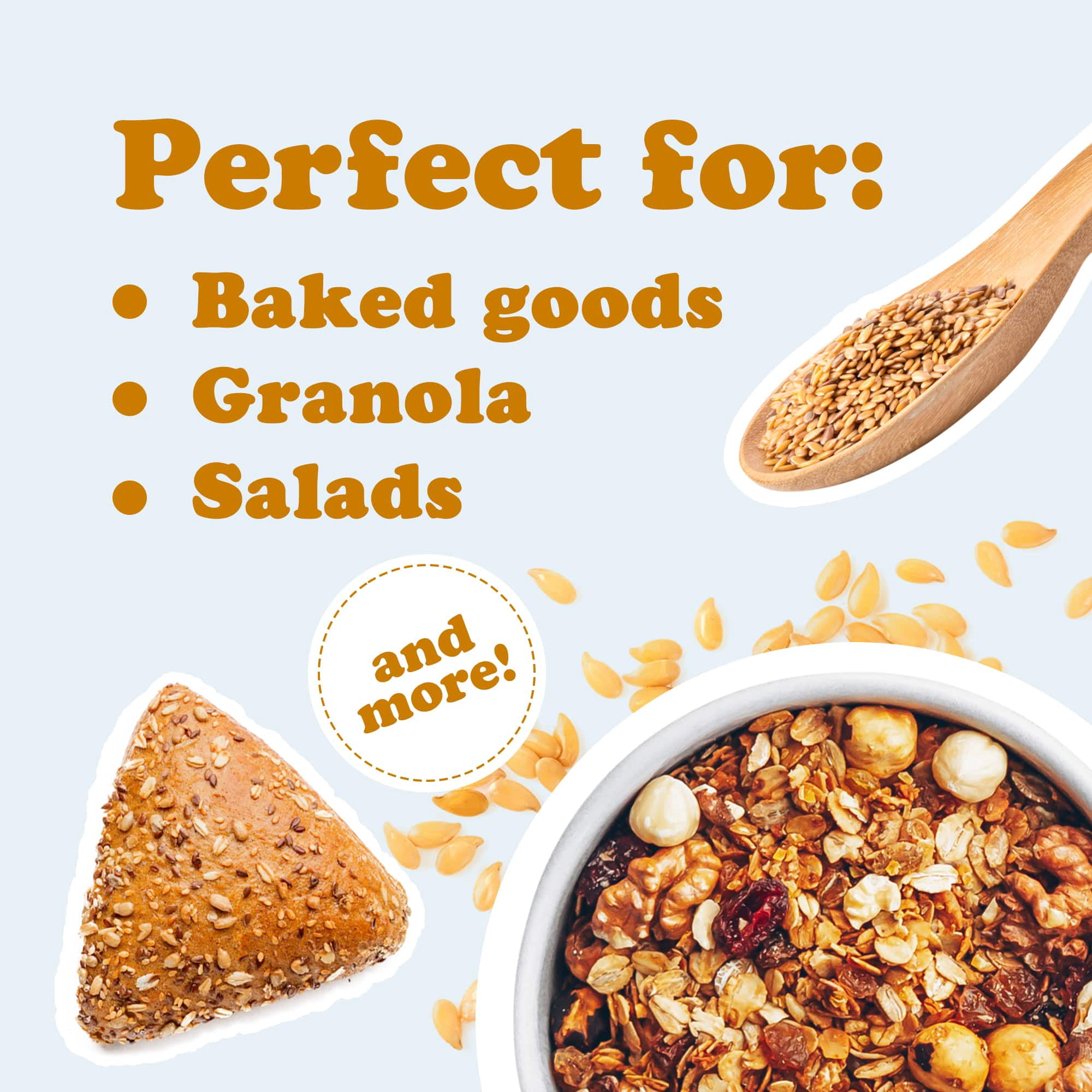 Golden Flax Seeds, 20 Pounds  - Kosher, Raw, Vegan - by Food to Live