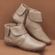 thumbnail image 3 of NECHOLOGY Botas Mujer Adulto Femenino Zapatos Botines mujer Moda mujer color sólido otoño cremallera plana botines cortos zapatos de punta redonda (Khaki, 8), 3 of 6