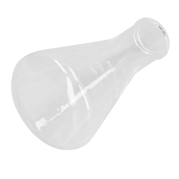 Frasco de Erlenmeyer de Boca Estrecha, Coloción Estable Sin desbordamiento en Espesas de 250 ml Frasco de Vidrio de Borosilicato para química paraala de laboratorio