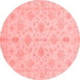 thumbnail image 1 of Ahgly Company Machine Washable Indoor Round Oriental Red Traditional Area Rugs, 6' Round, 1 of 4