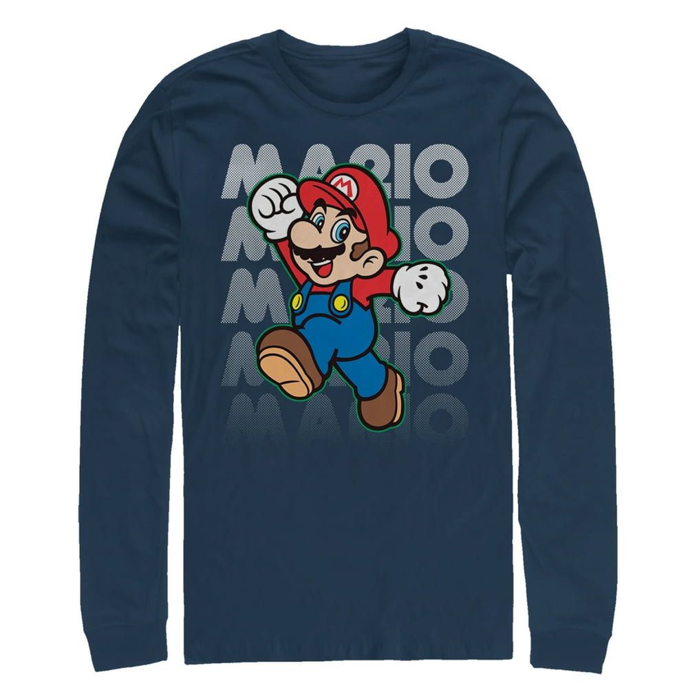 Nintendo Men's Nintendo Super Mario Jump Long Sleeve Shirt