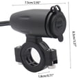 thumbnail image 3 of 12V 24V Car Fast Charger Socket 45W PD USB C & 18W QC3.0 Dual USB Power Outlet USB Outlet for Motorcycle Truck ATV Boats, 3 of 4