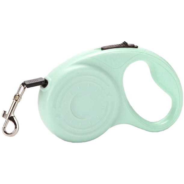 Correa retráctil para perros, 5 m, extensible para entrenamiento, paseos y trote, correa de nailon elástica (verde)