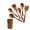 A, variant on Cadancy Wooden Kitchen Utensils 6 Piece Set Non-Stick Cooking Tools Non Scratch Spatula Spoon Colander Turner Teak Wood Cookware for Home Chef Daily Use