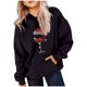 thumbnail image 2 of Cowsor Cute Hoodie for Teen Girls Trendy Bow Print Preppy Hooded Sweatshirts Kids Pullover Long Sleeve School Outfits, 2 of 6