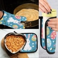thumbnail image 5 of Yayeee Oven Mitts and Pot Holder Set of 2 Heat Resistant Kitchen Gloves Baking Hot Pad, Blue Easter Bunny, 5 of 5