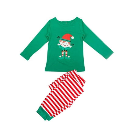 

Christmas Sleepwear Holiday Xmas Printed Loungewear Stripe Pajamas