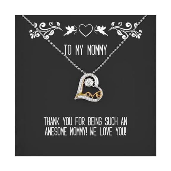 Thank you for being such an awesome mommy! We love! Love Dancing Necklace, Mommy Present From Daughter, Unique Jewelry For Mother, Birthday gift ideas for her, Unique birthday gifts for her,