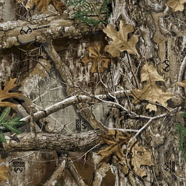 (2 pack) Real Tree 1 Yard 100% Cotton Edge 2 Camo, Multi-color, 44" Wide for Quilting & Sewing