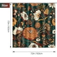 thumbnail image 6 of Boho Floral Shower Curtains - Dark Green Bohemian Chic Flowers Botanical Leaves Bath Shower Curtain Set with 12 Hooks for Adults Bathroom Decor Accessories, 72"x72", 6 of 6