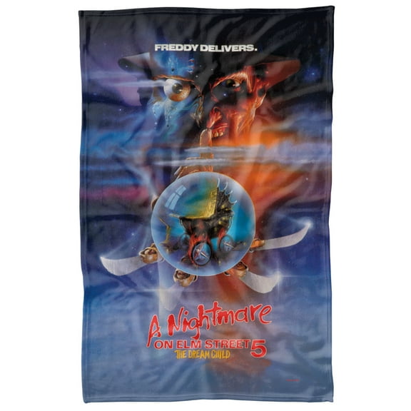 A Nightmare on Elm Street Blanket, 36'x58' 5 Poster Fleece Blanket