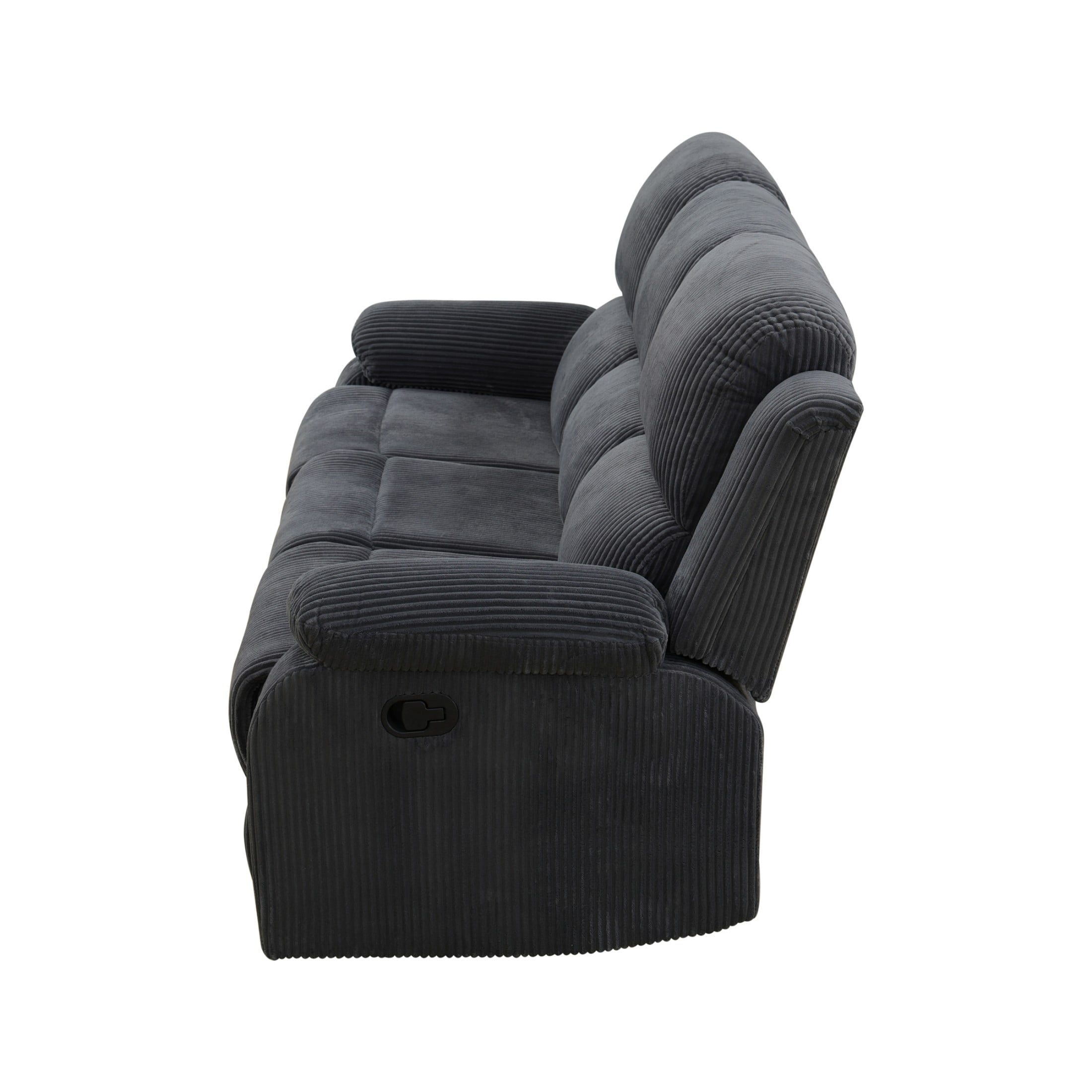 Aukfa 3 Seater Recliner Sofa Chair with Cupholder for Living Room, Home Theater Seating, Black