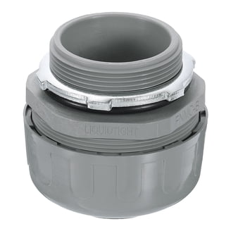 Zorfeter 20-Pack Grey 3/8" Non-Metallic Push-in Connectors - Fits 1/2" Knockouts, Nylon Electrical Fittings