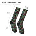 thumbnail image 2 of Compression Socks for Women and Men - Trendy Leopard black Compression Socks Circulation for Workout, 2 of 8